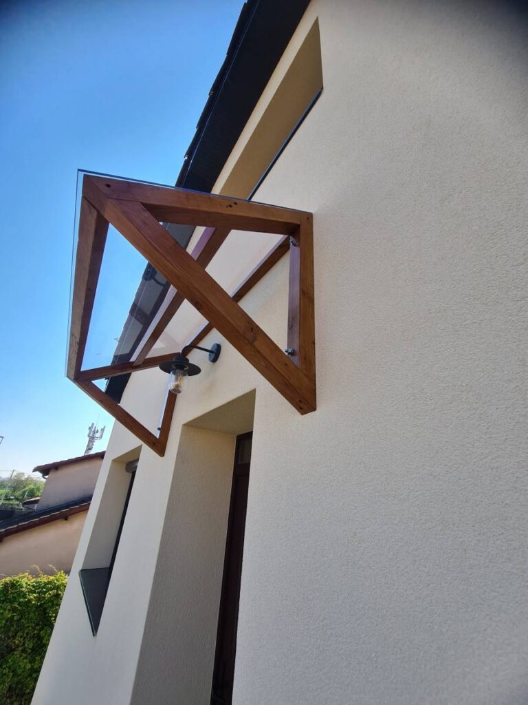 Marquise sur isolation extérieure